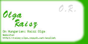 olga raisz business card